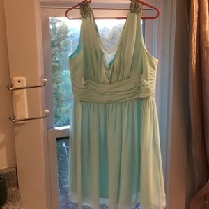 Embellished Shoulders Short Prom Dress